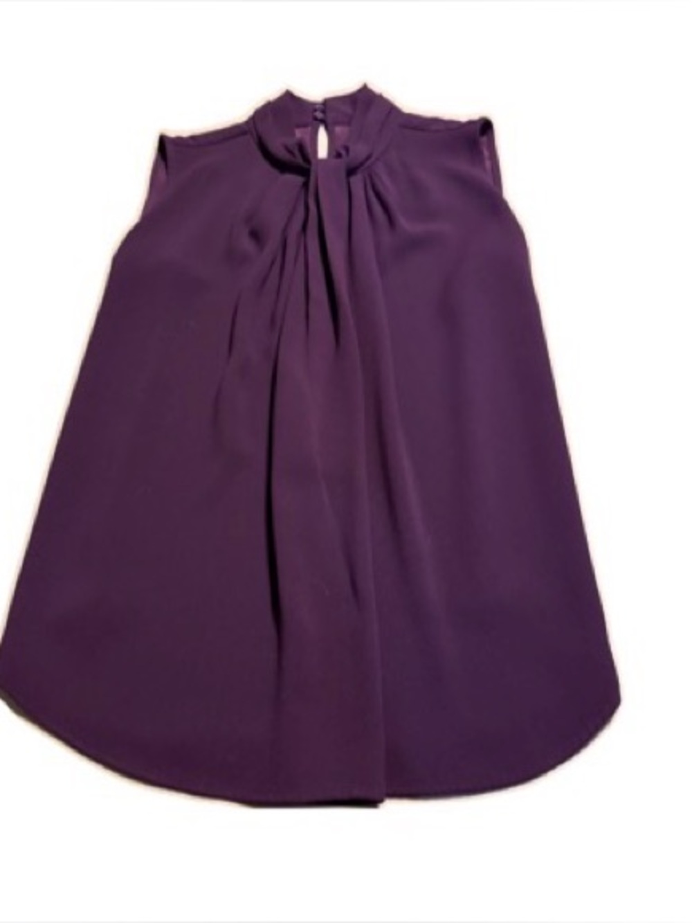 Sleeveless Purple Sleeveless Secretary Blouse